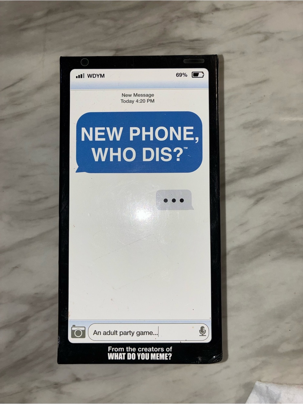 New Phone, Who Dis? Party Card Game - Black & Blue